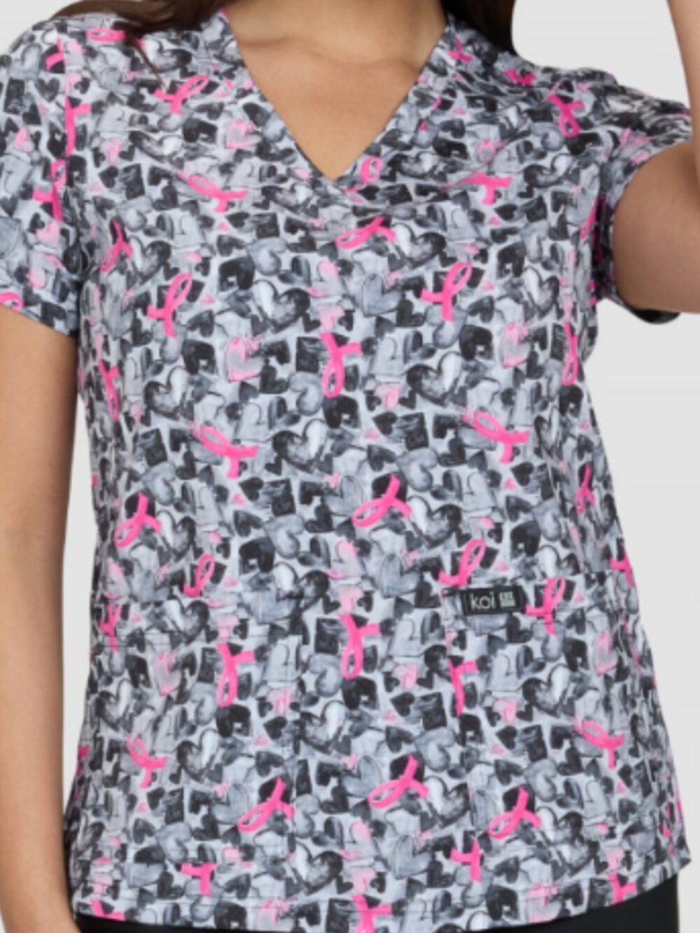 Koi Artist Series Leslie Print V-Neck